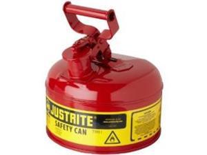 Justrite 7110100 Type I Galvanized Steel Safety Can, 1 Gallon Capacity, Red Justrite 7110100 Type I Galvanized Steel Safety Can, 1 Gallon Capacity, Red