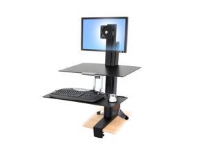 Ergotron WorkFit-S Sit-Stand Workstation w/Worksurface LCD HD Monitor Aluminum