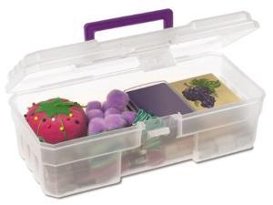 Akro-Mils AKM09912CLPUR Supply Box- 6in.x12in.x4in.- Plastic- Clear-Purple Akro-Mils AKM09912CLPUR Supply Box- 6in.x12in.x4in.- Plastic- Clear-Purple