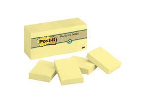 Post-it Recycled Note Pads 1 1/2 x 2 Canary Yellow 100-Sheet 12/Pack 653RPYW Post-it Recycled Note Pads 1 1/2 x 2 Canary Yellow 100-Sheet 12/Pack 653RPYW
