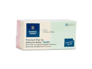Business Source Pop-up Adhesive Note Pads 3"x3" 100 Sh 12/PK AST Pastel 16453 Business Source Pop-up Adhesive Note Pads 3"x3" 100 Sh 12/PK AST Pastel 16453