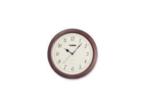 Lorell Wall Clock Arabic Numerals 13-1/4" White Dial/Woodgrain 60986 Lorell Wall Clock Arabic Numerals 13-1/4" White Dial/Woodgrain 60986