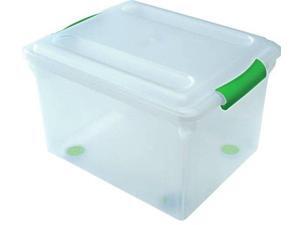 I.R.I.S. Inc Plastic Storage Boxes w/Lid 13-3/4"x17-1/2"x12" 4/CT CL/GN 140010 I.R.I.S. Inc Plastic Storage Boxes w/Lid 13-3/4"x17-1/2"x12" 4/CT CL/GN 140010