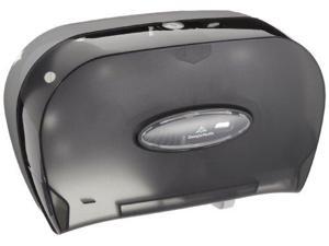 Two-Roll Bathroom Tissue Dispenser, 13.56" x 5.75" x 8.63", Smoke 592-06 Two-Roll Bathroom Tissue Dispenser, 13.56" x 5.75" x 8.63", Smoke 592-06
