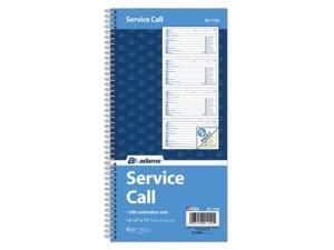 Adams Spiralbound Service Call Book