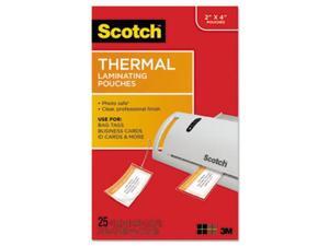 Scotch Luggage Tag Size Thermal Laminating Pouches 5 mil 4 1/5 x 2 1/2 25/Pack Scotch Luggage Tag Size Thermal Laminating Pouches 5 mil 4 1/5 x 2 1/2 25/Pack