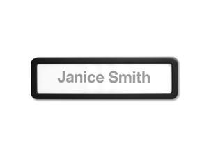 Lorell Plastic Cubicle Nameplate Plastic Black 80669 Lorell Plastic Cubicle Nameplate Plastic Black 80669