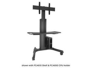 Chief Large Fusion LPAUB Manual Height Adjustable Mobile Cart for Video Conferencing System - Black