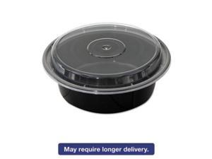 C-Rnd Plas Cntnr W/Lid 32Oz Microwvb Bla 150 C-Rnd Plas Cntnr W/Lid 32Oz Microwvb Bla 150