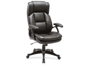 Lorell Leather Hi-Back Chair 27"x32"x44-1/2" BK 59535 Lorell Leather Hi-Back Chair 27"x32"x44-1/2" BK 59535
