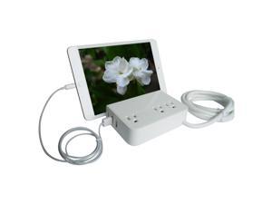 RND Desktop Charging Station with 3 AC Plugs and 3 USB ports Surge Protector for iPhone, Samsung Galaxy, and more, with a slot for iPads and Tablets. RND Desktop Charging Station with 3 AC Plugs and 3 USB ports Surge Protector for iPhone, Samsung Galaxy, and more, with a slot for iPads and Tablets.