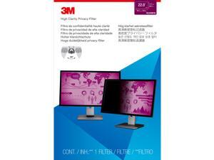 3M HC220W1B High Clarity Privacy Filter For 22 Inch Widescreen Monitor (16:10) - Display Privacy Filter - 22 Inch Wide - Black