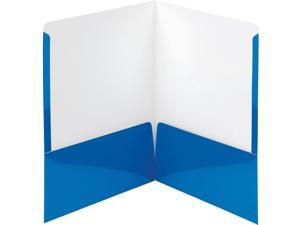 Smead High-Gloss Two-Pocket Folders - Letter - 8 1/2" x 11" Sheet Size - 2 Pocket(s) - Blue - 25 / Box SMD87875 Smead High-Gloss Two-Pocket Folders - Letter - 8 1/2" x 11" Sheet Size - 2 Pocket(s) - Blue - 25 / Box SMD87875
