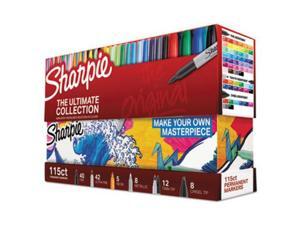 Sharpie 1983255 Permanent Markers Ultimate Collection, Assorted Tips and Colors, 115 Count