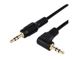 Rocstor Y10C194-B1 10Ft Slim 3.5Mm To Right Angle Sterio Audio Cable Black Rocstor Y10C194-B1 10Ft Slim 3.5Mm To Right Angle Sterio Audio Cable Black