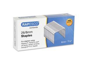 Rapesco 26/8mm Galvanized Staples - 26/8mm - 5/16" Leg - 5000 / Each