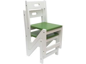 Lipper Kids' ZigZag Stacking Chairs, Set of 2 - Green Lipper Kids' ZigZag Stacking Chairs, Set of 2 - Green