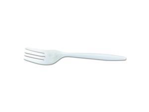 Medium-Weight Cutlery Fork White 6 1/4" 100/Bag 10 Bags/Carton Medium-Weight Cutlery Fork White 6 1/4" 100/Bag 10 Bags/Carton