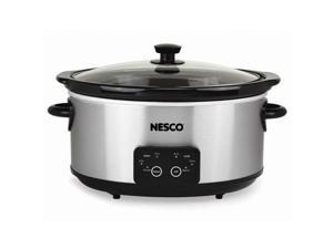 Nesco 6 Qt. Digital Stainless Steel 260W Slow Cooker - Stainless Steel, Clear