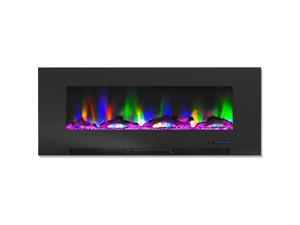 Cambridge Outdoor Living CAM50WMEF-2BLK 50" Color Changing Wall Mount Fireplace With Logs Cambridge Outdoor Living CAM50WMEF-2BLK 50" Color Changing Wall Mount Fireplace With Logs