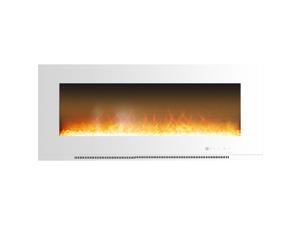 Cambridge Outdoor Living CAM56WMEF-1WHT 56" Wall Mount Electric Fireplace With Crystals Cambridge Outdoor Living CAM56WMEF-1WHT 56" Wall Mount Electric Fireplace With Crystals