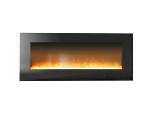 Cambridge 56" Width Wall Mount Electronic Fireplace, Black Cambridge 56" Width Wall Mount Electronic Fireplace, Black