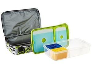 Fit & Fresh 841JL409 Bento Lunch Box Set with Insulated Carry Bag - Surf Sketch Fit & Fresh 841JL409 Bento Lunch Box Set with Insulated Carry Bag - Surf Sketch