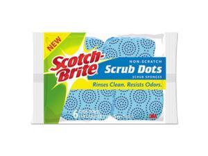 Scotch-Brite Scrub Dots Non-Scratch Scrub Sponges, Blue, 6pk, 4 Pks/Ct Scotch-Brite Scrub Dots Non-Scratch Scrub Sponges, Blue, 6pk, 4 Pks/Ct