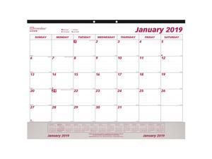 Monthly Desk Pad Calendar, 22 x 17, White/Maroon, 2020 C1731V Monthly Desk Pad Calendar, 22 x 17, White/Maroon, 2020 C1731V