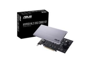 ASUS Hyper M.2 x16 PCIe 3.0 x4 Expansion Card V2 supports 4 NVMe M.2 (2242/2260/2280/22110) up to 128 Gbps for Intel VROC and AMD Ryzen Threadripper NVMe RAID