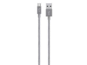 Belkin - MIXIT UP Metallic Micro-USB Cable 4ft. - Gray Belkin - MIXIT UP Metallic Micro-USB Cable 4ft. - Gray