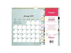 Blueline Romantic Wall Calendar, Floral, 8 x 11, 2020 C172122 Blueline Romantic Wall Calendar, Floral, 8 x 11, 2020 C172122