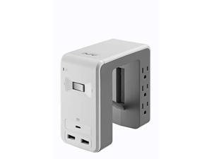 APC Desk Mount Power Station, 6 Outlet U-Shaped Surge Protector, 1080 Joule of Surge Protection with 1 Type C USB Charging Port, and 2 Type A Charging Ports (PE6U21W)