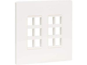 Tripp Lite 12-Port Keystone Double-Gang Faceplate White TAA N080212 Tripp Lite 12-Port Keystone Double-Gang Faceplate White TAA N080212