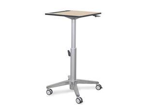 Ergotron 29"-45" Adjustable Desk, Maple/Silver, 24811F13