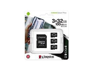 Kingston SDCS2-32GB-3P1A 32Gb Micsdhc Canvas Select Plus Memory Card, 100R - A1