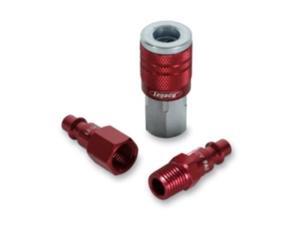 Colorconnex Aluminum, Steel Industrial Quick Coupler/Plug Kit Anodized A73452D Colorconnex Aluminum, Steel Industrial Quick Coupler/Plug Kit Anodized A73452D