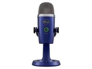 Blue Yeti Nano Premium USB Microphone for PC Mac Gaming Recording Streaming Podcasting Condenser Mic with Blue VOCE Effects Cardioid and Omni NoLatency Monitoring  Vivid Blue