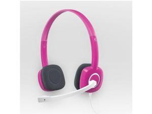 Logicool H150 Wired Stereo Headset w/Boom Microphone Inline Volume/Mute Control & 3.5mm Jacks (Fuchsia Pink) Logicool H150 Wired Stereo Headset w/Boom Microphone Inline Volume/Mute Control & 3.5mm Jacks (Fuchsia Pink)