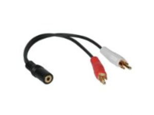 C2G 40424 6" Value Series One 3.5mm Stereo Female To Two RCA Stereo Male Y-Cable