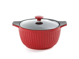 Gibson Denhoff 3qt Ribbed Casserole, Red 91999.02 Gibson Denhoff 3qt Ribbed Casserole, Red 91999.02