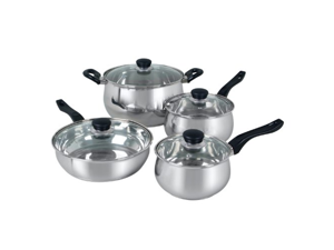 Gibson Oster Rametto Stainless Steel 8-Piece Cookware Set Gibson Oster Rametto Stainless Steel 8-Piece Cookware Set