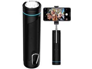 All-in-one Water Resistant Wireless Speaker Selfie Stick Power Bank Flashlight All-in-one Water Resistant Wireless Speaker Selfie Stick Power Bank Flashlight