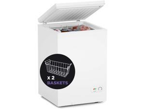 Chest Freezer - 3.5 Cu Ft with 2 Removable Baskets - Quiet Compact Freezer - 7 Temperature Settings - White Chest Freezer - 3.5 Cu Ft with 2 Removable Baskets - Quiet Compact Freezer - 7 Temperature Settings - White