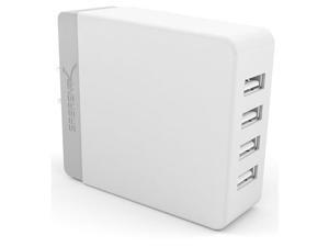 Sabrent 40 Watt/8 Amp 4-Port Rapid Smart USB Wall Charger AX-U4PW Sabrent 40 Watt/8 Amp 4-Port Rapid Smart USB Wall Charger AX-U4PW