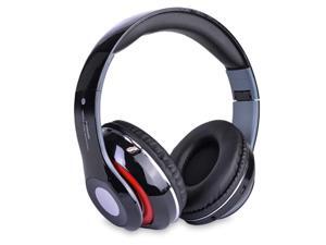 Bluetooth Wireless Headphones with Built In FM Tuner, Memory Card Slot and Mic - Black Bluetooth Wireless Headphones with Built In FM Tuner, Memory Card Slot and Mic - Black