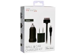 Vivitar Infinite MFI Apple iPhone & iPod Wall & Car Micro USB Charger Kit