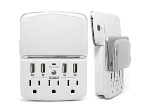 RND Wall Power Station includes 3 AC Plugs and 4 USB ports (4.8A total) with Surge Protection and a slide-out holder and shelf for iPhone Galaxy (S Note) LG HTC One Moto X Nexus (White) RND Wall Power Station includes 3 AC Plugs and 4 USB ports (4.8A total) with Surge Protection and a slide-out holder and shelf for iPhone Galaxy (S Note) LG HTC One Moto X Nexus (White)