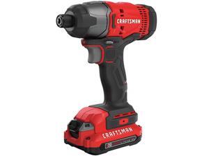 Refurbished: Craftsman CMCF800C2R 20V Brushed Lithium-Ion 1/4 in. Cordless Impact Driver Kit (1.3 Ah)
