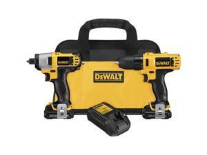 Refurbished: Dewalt DCK211S2R 12V MAX Lithium-Ion 3/8 in. Cordless Drill Driver / Impact Driver Combo Kit (1.5 Ah)